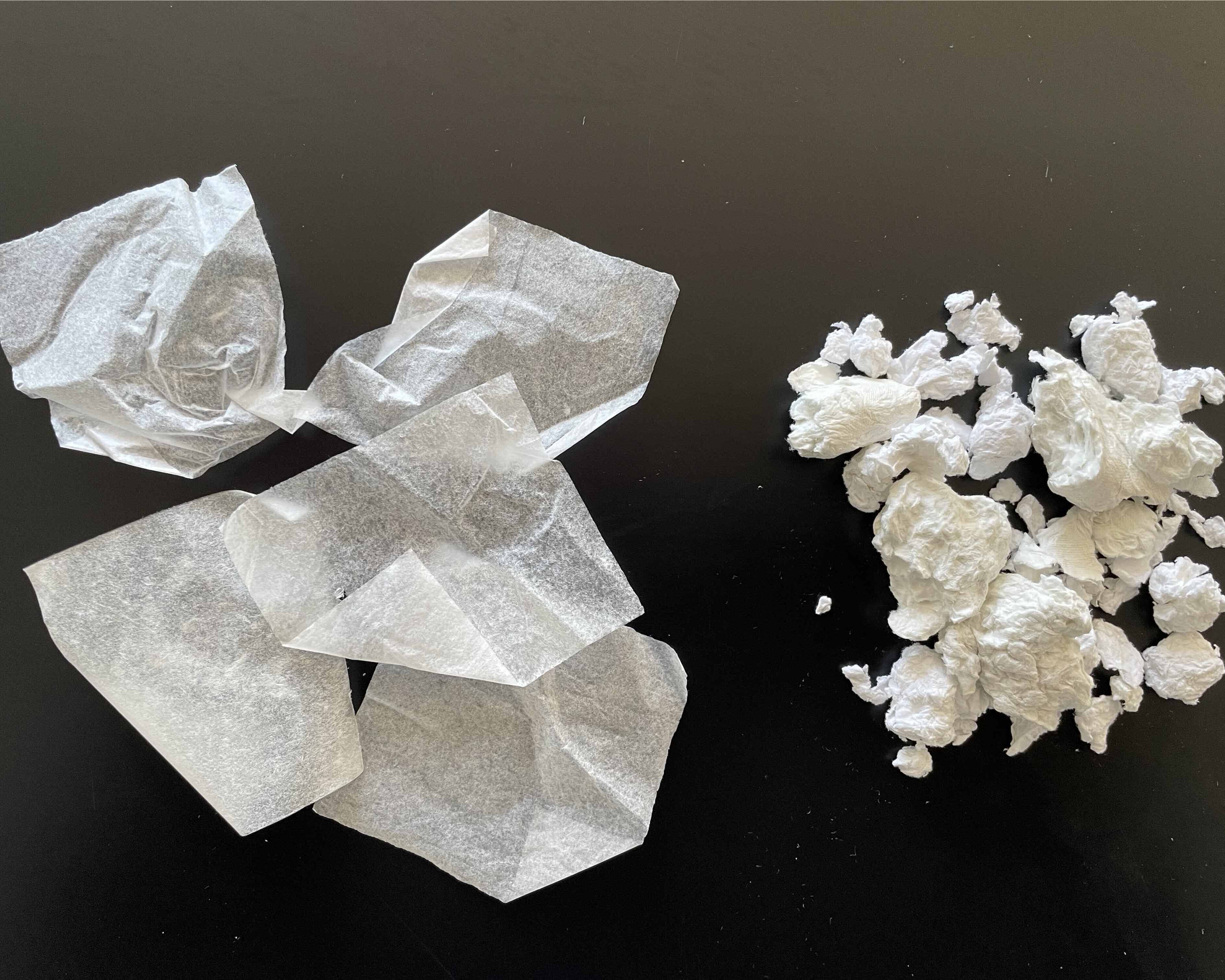 Rejects from siliconized paper